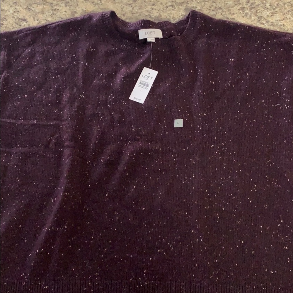 NWT Ann Taylor Loft speckle pullover sweater L - Picture 4 of 4